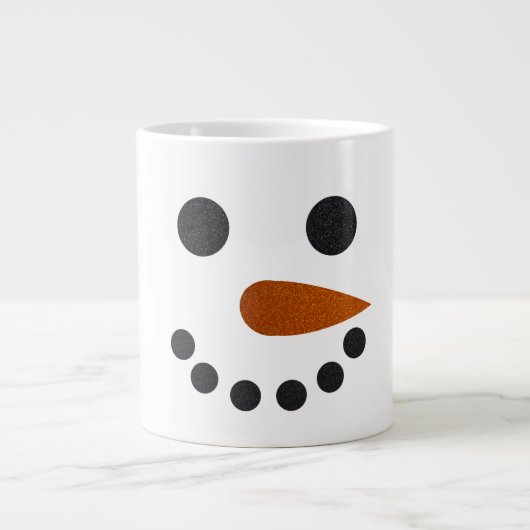 Snowman-Mok voor koffie of warme chocolade-cadeau Grote Koffiekop (Voorkant)