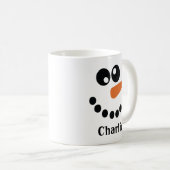 Snowman Monogrammed Koffiemok (Voorkant rechts)