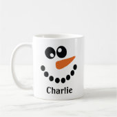 Snowman Monogrammed Koffiemok (Links)