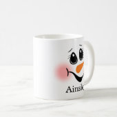 Snowman Monogrammed Koffiemok (Voorkant rechts)