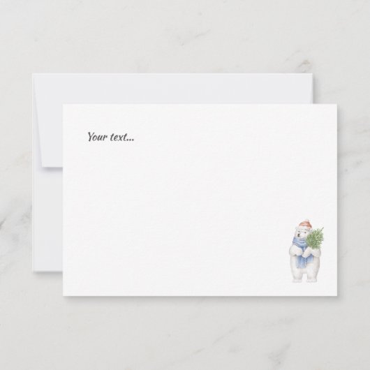 Snowman, mooie marineblauwe sneeuw bedankkaart (Achterkant)