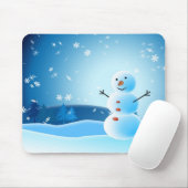 Snowman mousepad muismat (Met muis)
