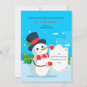Snowman Moving Holiday Greep Card Feestdagenkaart