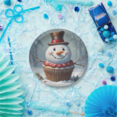Snowman Muffin Papieren Bordje (Feest)