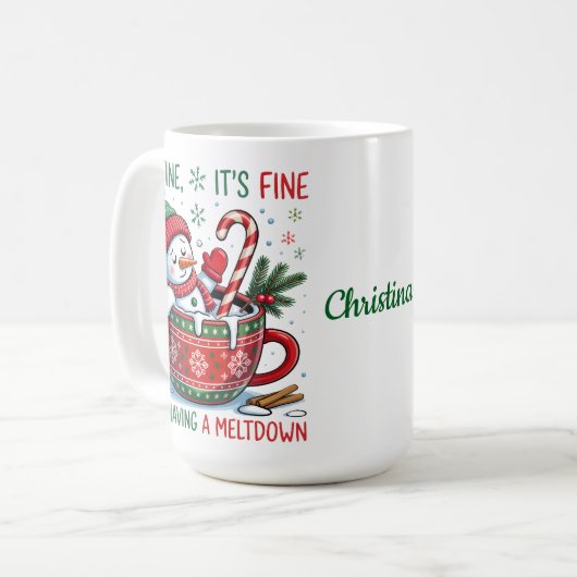 Snowman Mug Koffiemok (Voorkant links)