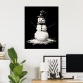 Snowman muur kunst poster (Thuiskantoor)