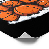 Snowman MVP Basketbal Kerstmis Poster (Hoek)