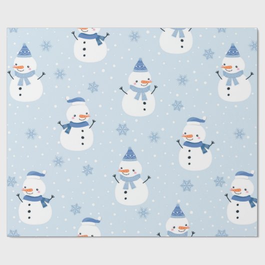 Snowman naadloos patroon, winterachtergrond, winte cadeaupapier (Vlak)