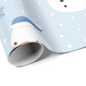 Snowman naadloos patroon, winterachtergrond, winte cadeaupapier (Rol Hoek)