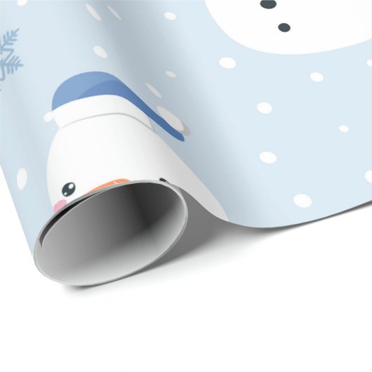 Snowman naadloos patroon, winterachtergrond, winte cadeaupapier (Rol Hoek)
