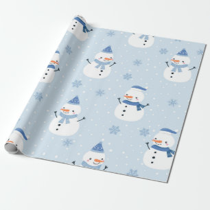 Snowman naadloos patroon, winterachtergrond, winte cadeaupapier