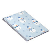 Snowman naadloos patroon, winterachtergrond, winte notitieboek (Rechterzijde)