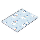 Snowman naadloos patroon, winterachtergrond, winte notitieboek (Linkerzijde)