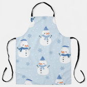 Snowman naadloos patroon, winterachtergrond, winte schort (Voorkant)