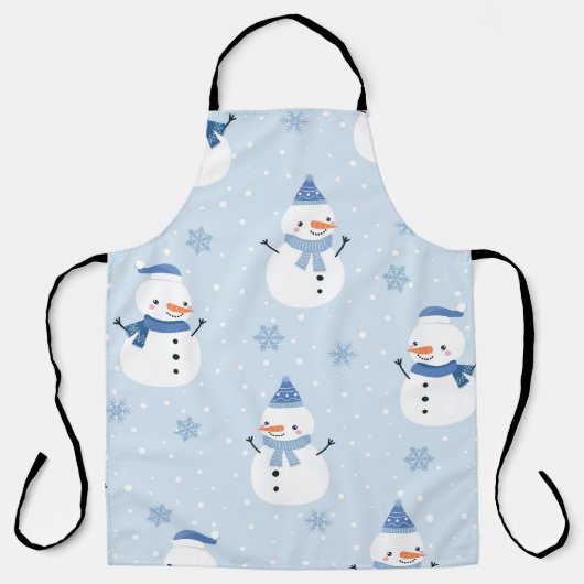 Snowman naadloos patroon, winterachtergrond, winte schort (Voorkant)