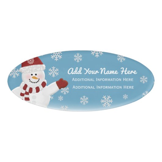 Snowman Name Tag (Voorkant)