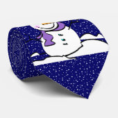 Snowman Necktie Stropdas (Opgerold)