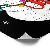 Snowman Nurse Christmas Stethoscope Xmas Scrub Top Poster (Hoek)