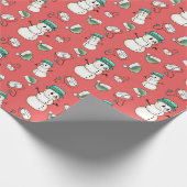 Snowman Nurse Wrapping Paper Cadeaupapier (Hoek)