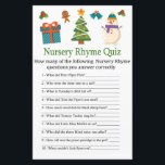 Snowman Nursery Rhyme Quiz baby shower game<br><div class="desc">Snowman Nursery Rhyme Quiz baby shower game</div>