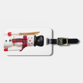 Snowman Nutkraker - Gepersonaliseerde tekst Bagagelabel (Voorkant horizontaal)