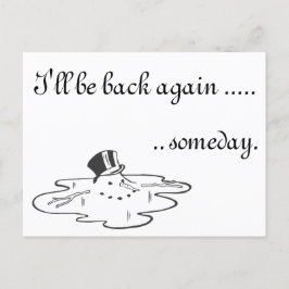 Snowman Old Silk Top Hat Feestdagenkaart
