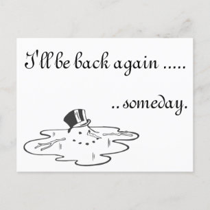 Snowman Old Silk Top Hat Feestdagenkaart