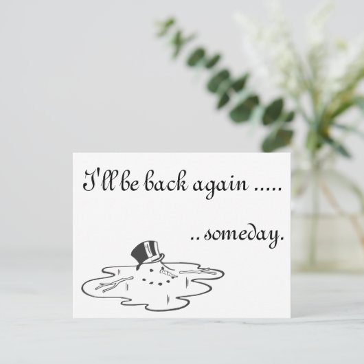 Snowman Old Silk Top Hat Feestdagenkaart (Staand voorkant)