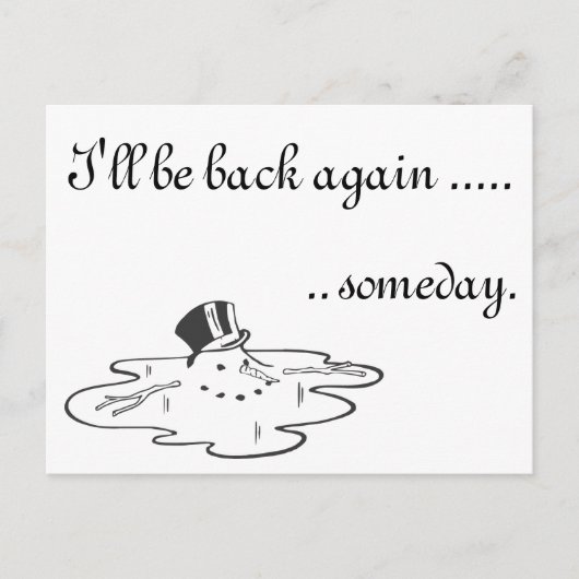 Snowman Old Silk Top Hat Feestdagenkaart (Voorkant)