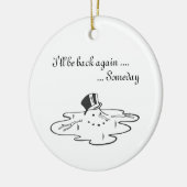 Snowman Old Silk Top Hat Keramisch Ornament (Links)