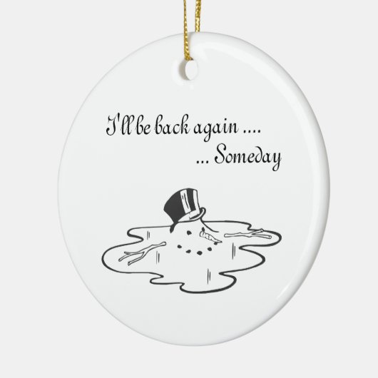 Snowman Old Silk Top Hat Keramisch Ornament (Links)