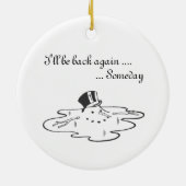 Snowman Old Silk Top Hat Keramisch Ornament (Achterkant)