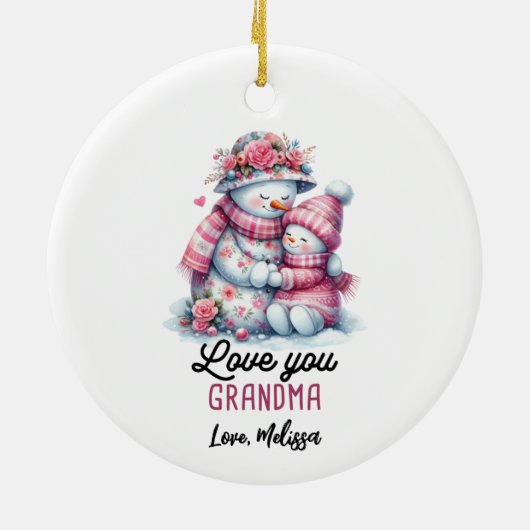 Snowman Oma Ornament (Achterkant)