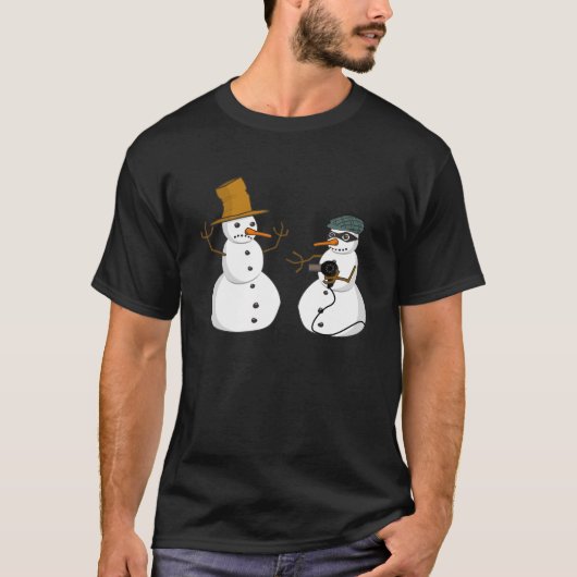 Snowman omhoog t-shirt (Voorkant)