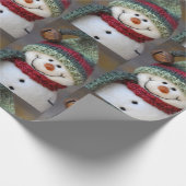 Snowman-omslagpapier voor kerstfeestdagen cadeaupapier (Hoek)