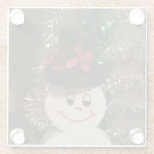 Snowman Onderzetter Glazen Onderzetter (Achterkant)