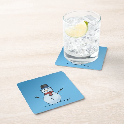 Snowman-onderzetters Kartonnen Onderzetters (Insitu)
