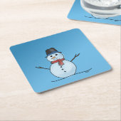 Snowman-onderzetters Kartonnen Onderzetters (Schuin)