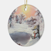 Snowman online keramisch ornament (Links)
