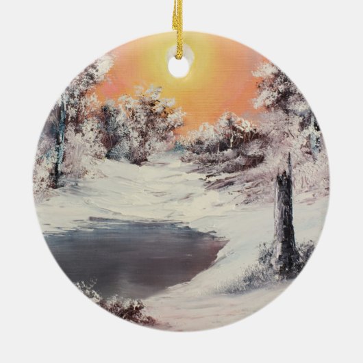 Snowman online keramisch ornament (Achterkant)