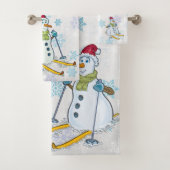 Snowman op de set handdoeken van de huid (Insitu)