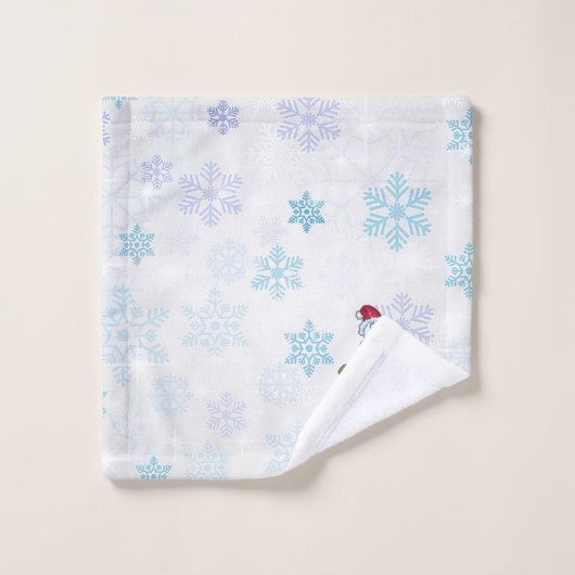 Snowman op de set handdoeken van de huid (Wasdoekje)