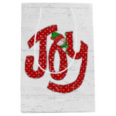 Snowman op kerstfeest medium cadeauzakje (Voorkant)