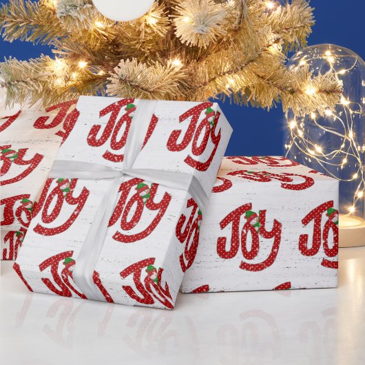 Snowman op Polka Dot Joy Cadeaupapier (Feestdagen)