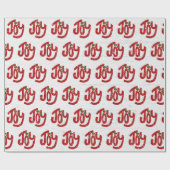 Snowman op Polka Dot Joy Cadeaupapier (Vlak)