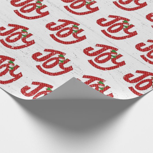 Snowman op Polka Dot Joy Cadeaupapier (Hoek)
