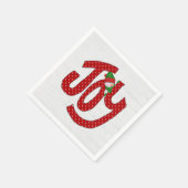 Snowman op Polka Dot Joy Servet (Hoek)