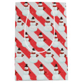 Snowman op snoepriem medium cadeauzakje (Voorkant)