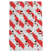 Snowman op snoepriem medium cadeauzakje (Achterkant)