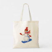 Snowman op tote bag (Achterkant)